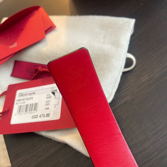 Valentino Red Leather Belt - Picture 2 of 6
